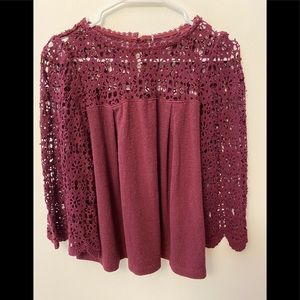 Anthropologie purple blouse